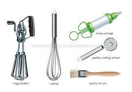 They have an extensive line of sheet pans including many in the 18 to 19 gauge range cake comb this decorating tool is ideal for giving the sides of a cake a finished look. Food Kitchen Kitchen Kitchen Utensils Baking Utensils 1 Image Visual Dictionary O Baking Utensils Essential Kitchen Tools Kitchen Utensils List