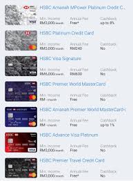 Ia bergantung kepada jenis card yang anda miliki. 7 Kad Kredit Hsbc Popular 2021