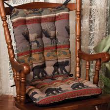 Wilderness Rocker Pad Set Sturbridge Yankee Workshop Rocking Chair Pads Rocking Chair Cushions Lodge Style