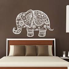 Three Elephant Wall Decals India Mandala Buddha Om Vinyl Bedroom Wall Stickers Elaphant Mandala Elephant Wall Decals Elephant Wall Decor Wall Stickers Bedroom