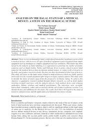 Uitm yang mempunyai kampus hampir di setiap negeri di malaysia. Pdf Analysis On The Halal Status Of A Medical Device A Study On The Surgical Suture
