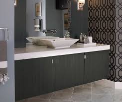 Kubebath bliss 24 in black wall mount modern contemporary bathroom sinks and cabinet with storage unit. Contemporary Bathroom Vanity In Thermofoil Kitchen Craft