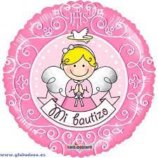 Globos De Foil Mini 9 23cm Bautizo Angel Rosa Jpg 600 600 Baby Shower Mario Characters Character