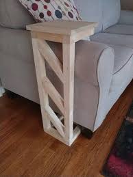 Over The Arm Accent Table Etsy In 2020 Woodworking Furniture Plans Furniture Couch Table