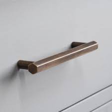 Aged Brass Hexagon Pull Handle Brass Kitchen Handles Brass Kitchen Hardware Kitchen Cupboard Handles