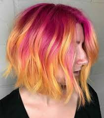 Pink Yellow Hair Peach Hair Mermaid Hair Color Bright Hair