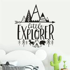 Make sure to click on each link below to download the original print. Little Explorer Wall Decals Quotes Kids Room Cute Adventure Stickers Nursery Decor Art Woodland Mural Home Wall Stickers Baby Products
