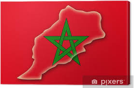 Marokko flagge zum ausdrucken author: Marocco Marokko Flag Flagge Shape Canvas Print Pixers We Live To Change