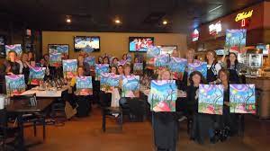 The painting class with cocktails! Wine And Canvas Art Classes The Indiana Insider Blog