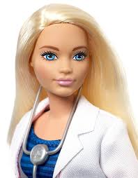 Amazon.com: Barbie Doctor Doll, Curvy, Dressed in White Coat with  Stethoscope and Blonde Hair, Gift for 3 to 7 Year Olds : Toys & Games