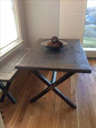 Rustic Reclaimed Barn Wood With Steel Legs Picnic Table Vibe Kitchen Table Wood Wood Dining Table Kitchen Table