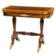 Living Room Trestle Base Gaming Table In The Empire Taste Antique Game Table Table Games Table