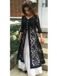 Sonpari Black White Net Long Grown Buy Black Net Dress Suite For Only Rs 720 From Godomart Online Shopping Store India Fashion Indian Dresses Indian Outfits