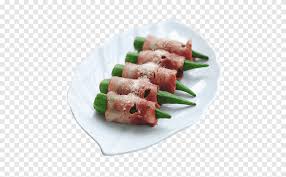 Adakah hidangan favorit anda di dalam daftar ini? Bacon Roll Meatloaf Okra Sayuran Okra Bacon Roll Makanan Resep Png Pngegg