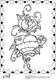 Coloriage oiseaux coloriage flamant rose. Coloriage Rose Et Coeur Pour Exprimer L Amour Dessin Gratuit A Imprimer