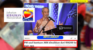 10.01.2020 · untuk makluman semua, bantuan yang diberikan oleh jabatan kebajikan masyarakat adalah dalam bentuk bantuan kewangan.antara. Pm Usul Bantuan Jkm Dinaikkan Rm1 000