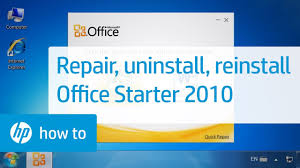 Repairing Uninstalling And Reinstalling Office Starter 2010 Hp Computers