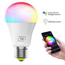 smart wifi led light bulbs compatible with alexa and google home siri ifttt color changing light bulbs dimmable with app a19 e26 60 watt equivalent no h color changing light