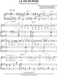 Edith Piaf La Vie En Rose Sheet Music In Ab Major Transposable Download Print Sheet Music Printable Sheet Music Edith Piaf