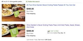 This content is imported from twitter. Inevitable Black Market For Olive Garden S Elusive Never Ending Pasta Pass Emerges Consumerist