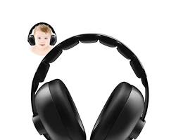 baby noise canceling headphones fireworks, AI generated