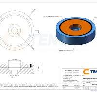 2.50″ Mounting Magnet with counterbore hole
