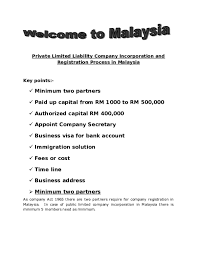 Individuals can register a company as limit by guarantee or, limited by shares. Doc Private Limited Liability Company Incorporation And Registration Process In Malaysia Forhad Hossain And S F Consulting Firm Limited Academia Edu