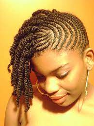 Cornrow To The Side Braided Hairstyle Left Side Cornrow Hairstyles Side Braid Hairstyles Hair Styles