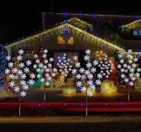 Amazon.com: New Designed Set of 4pcs 80 led Solar Christmas Snowflake  Lights for Yard Decor,8 Modes Waterproof Outdoor Lighted Solar Stake Lights  for ...