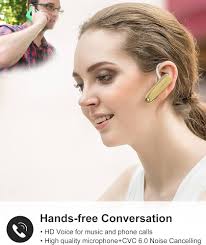 Amazon.com: New bee Bluetooth Earpiece V5.0 Wireless Handsfree Headset with  Microphone 24 Hrs Driving Headset 60 Days Standby Time for iPhone Android  Samsung Laptop Trucker Driver (Gold) : Cell Phones & Accessories
