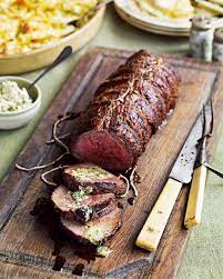 Barbecued Fillet Of Beef With Horseradish Butter Recipe Delicious Magazine Recipe Recipes Roast Beef And Horseradish Beef Fillet