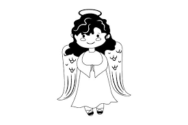 Christmas angels free vector design. Cute Christmas Angel Svg Cut File By Creative Fabrica Crafts Creative Fabrica