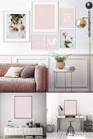 Pink And Grey Wall Art Set Of 6 Prints Living Room Set Of Six Prints Gallery Wall Set Affordable Wall Art Set Living Room Art Grey Wall Art Art Prints For Home