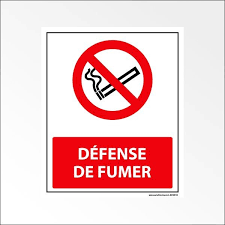Au québec, il est interdit de fumer dans les milieux de travail depuis le 17 décembre 1999, sauf dans des fumoirs fermés et utilisés à cette seule fin. Panneau D Interdiction Iso En 7010 Defense De Fumer P002 Pvc Ou Vinyle Adhesif