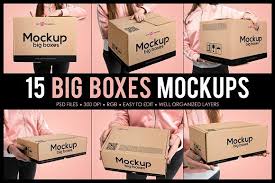 Download 15 Big Boxes Mockup Set Box Mockup Psd Template Free Mockup