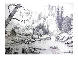 Ya, sepertinya gambar seperti itu menjadi legend banget di indonesia. Sketsa Gambar Pemandangan Alam Harian Nusantara