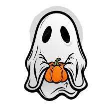 Halloween Cartoon Ghost Holding Pumpkin, Pumpkin Clipart, Halloween Clipart, Ghost Clipart PNG Transparent Image and Clipart for Free Download