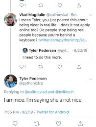 Vlad Magdalin on X: @pythonictrp @bvlktech Classic “nice guy” behavior  🤦‍♂️ My dude, actions speak louder than words. t.co3Ldf7JB9vT  X