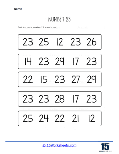 Number 23 Worksheets - 15 Worksheets.com