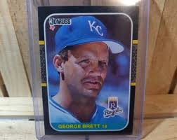 George Brett 1987 Donruss Baseball Card Kansas City Royals Star Player