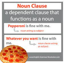 Since noun clauses stand for nouns in a sentence, you can usually check your work by replacing the clause with a regular noun. Noun Clauses Are Subordinate Clauses