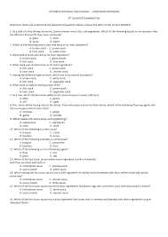 Maybe you would like to learn more about one of these? Https Pdfcoffee Com Download 3rd Exam Cookery 10 Pdf Free Html