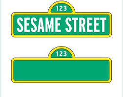 Sesame Street Sign And Blank Sign Only Svg Dxf Eps Png Pdf Cricut Explorer Silhouette Cameo Sesame Street Signs Street Banners Sesame Street