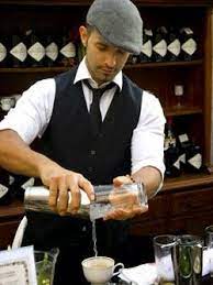 5 Most Professional Put Together But Still Cool With Loose Tie Cap And European Flair Bartender Outfit Restaurant Uniforms Bartender Uniform