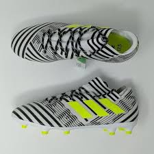 Adidas Black And White Soccer Cleats Adidas Nemesis 17 3 Fg White Yellow Black S80599 Men Soccer Cleats New Soccer Cleats Adidas Cleats Cleats