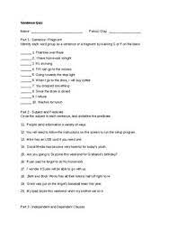 Sentence Fragment Independent Dependent Clause Quiz And Retake