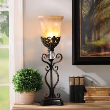 Led uplight table lamp with steel finish, fabric overwrap, laser cut quatrefoil pattern and included led light bulb for home uplighting by lavish home walmart usa on sale for $40.97 original price $71.99 $ 40.97 $71.99 Decorate A Table In Your Home With Our Camilla Uplight This Table Lamp Is Beautiful And Intricate Kirkland Home Decor Tuscan Decorating Decor