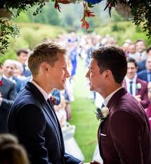 The couple has been together since march 2013, when they met at a dinner party. Dustin Lance Black On Twitter Happy Anniversary Three Years Later Three Years Stronger