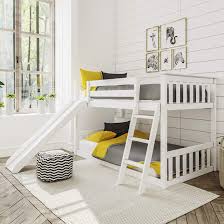 The maxtrix playhouse loft bed with slide will inspire your child's imagination and promises indoor fun! 57 Mo Finance Max Lily Solid Wood Twin Low Bunk Bed With Slide Abunda