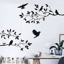 Creative print for canvas or paper. Close To Nature Bird On Tree Branch Wall Sticker Creative Wall Art Decal Living Room Kids Room Removable Bird Wall Paper Buy At The Price Of 2 12 In Aliexpress Com Imall Com